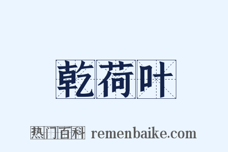 乾荷叶是什么意思的图片